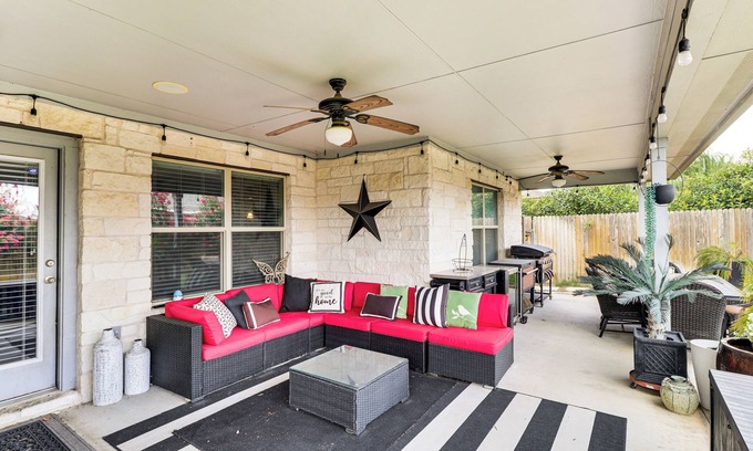 Leander House | Covered Patio + Yard: Spacious Leander Home!