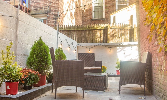 Hoboken Apartment | Cozy 2BR/2BA Apt w/Private Patio – 1 Stop to Manhattan!