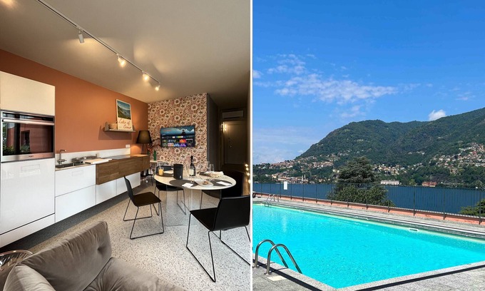 Blevio Apartment | Cozy accommodation with garden, shared pool, garage 5 minutes from the lake
