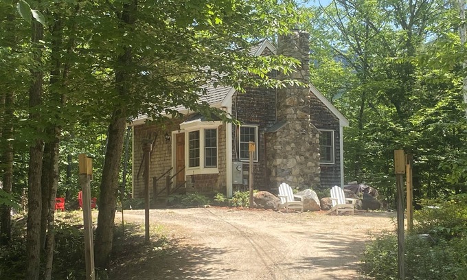 Intervale Cabin | Cozy and Private Cabin on Almost 2 Acres w/Stone Fireplace in White Mountains