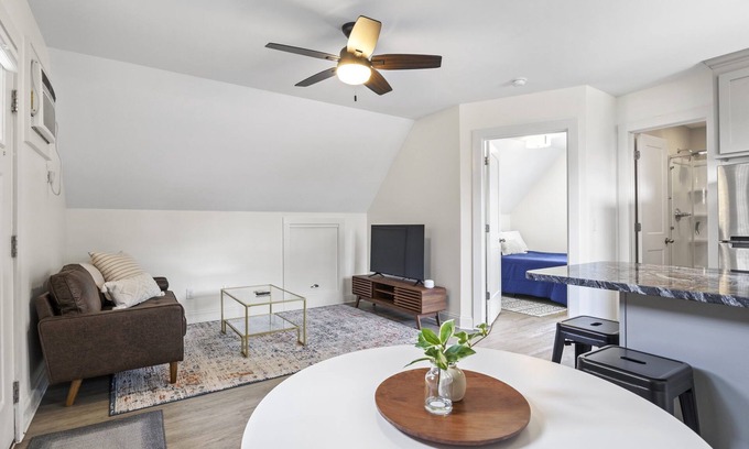 Greenville Downtown Apartment | Cozy Downtown Loft for Two + Pets, Walk to Main St
