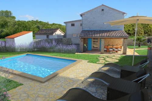 Rojnici Villa | Cozy istrian stone villa Sasso with private pool