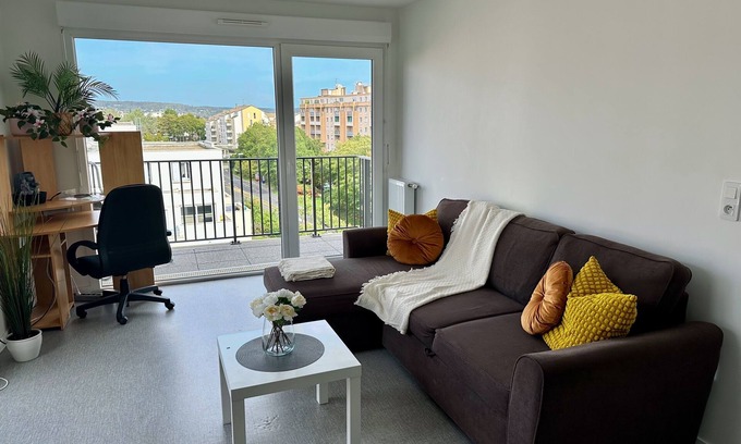 Les Luzernes Apartment | Cozy Modern 1BR w/Balcony - 30 mins from Paris!