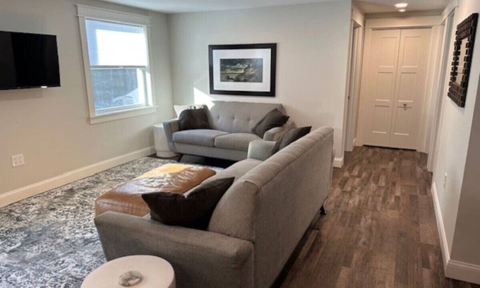 Ellsworth Apartment | Cozy Modern Retreat 2 Bedroom Patio Fire Pit