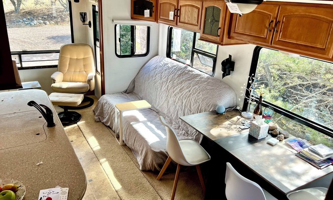 Baca Grande House | Cozy, private, big 1 bedroom RV. Walk to Crestone Ziggurat