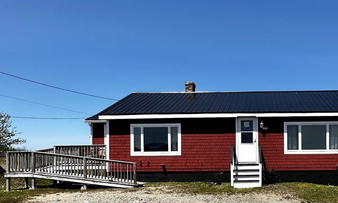Jonesport House | Cozy ranch home situated off the main road overlooking Moosabec Reach.