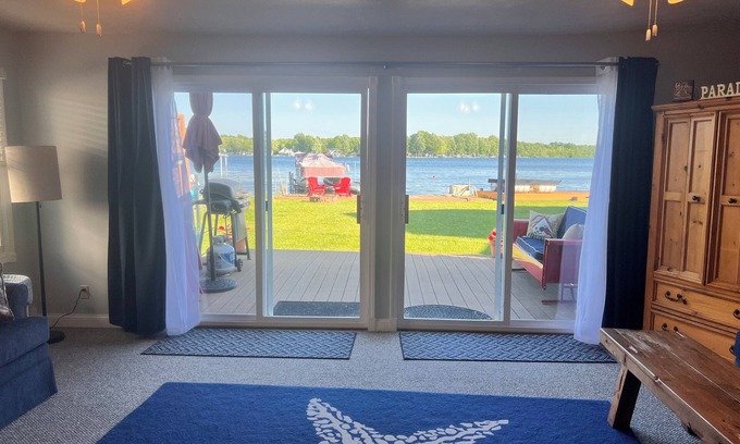 Lake Odessa House | Cozy Red Door Cottage on Jordan Lake - Pontoon Boat Rental available