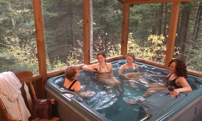 Victor Cabin | Cozy Romantic Cabin with Hot Tub on Screened Porch