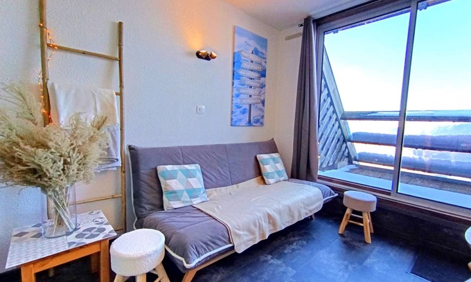 Piau Engaly Apartment | Cozy studio for 4 in Piau-Engaly, balcony, slopes view