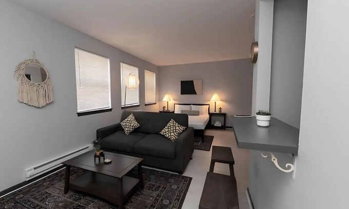 West Ridge Apartment | Cozy Studio Getaway Walk to Dining and Shops + Laundry