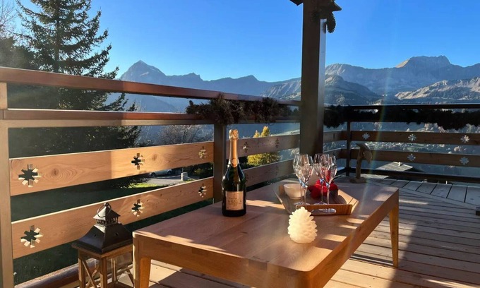 Crest-Voland Ski Chalet | Crystal Chalet - CHARM CHALET WITH SAUNA AND SUPERBE SIGHT ON THE MONT CHARVIN AND ARAVIS