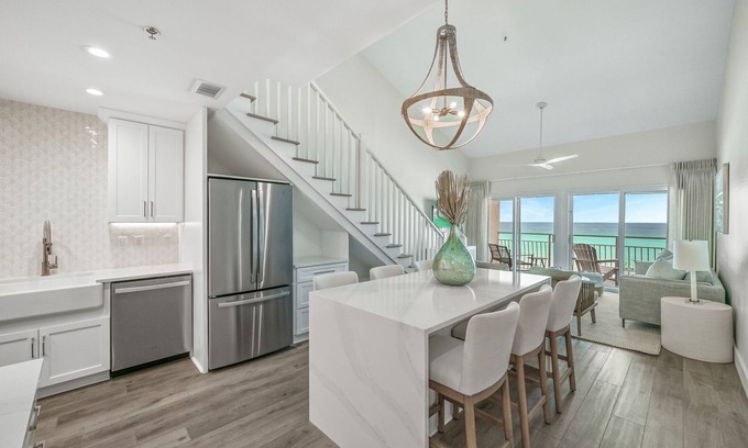 Crystal Beach Condo | Crystal Sands 312B. Completely Renovated Stunner, Free Beach Service, Pool.