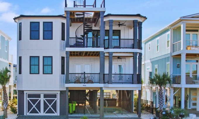Sunset Beach House | Custom, Chic Beach Home in Gated Community with Private Pool on Beautiful Sunset Beach