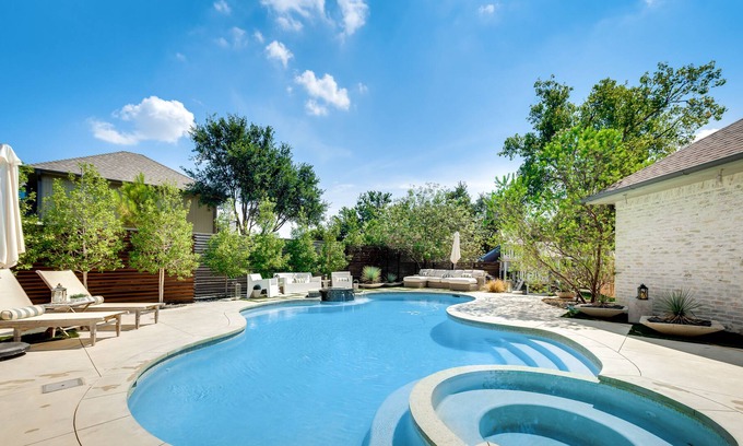 Plano House | Custom Lake-View Home with Private Heated Pool & Pool Spa