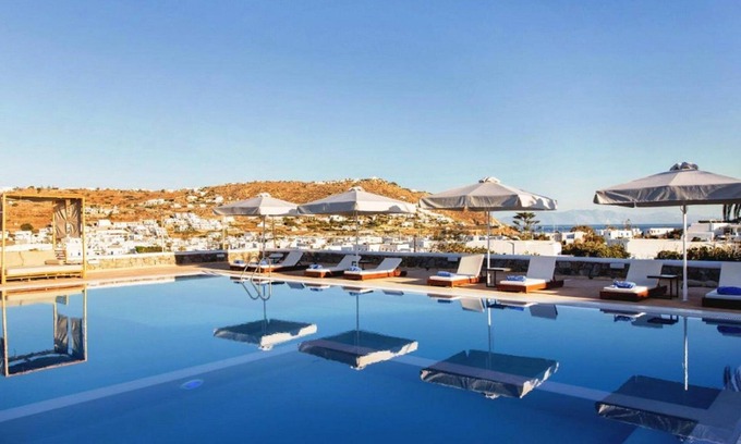 Ornos Villa | Dazzling Mykonos Apartment | Apartment Hamon | Double Room with Garden View |.