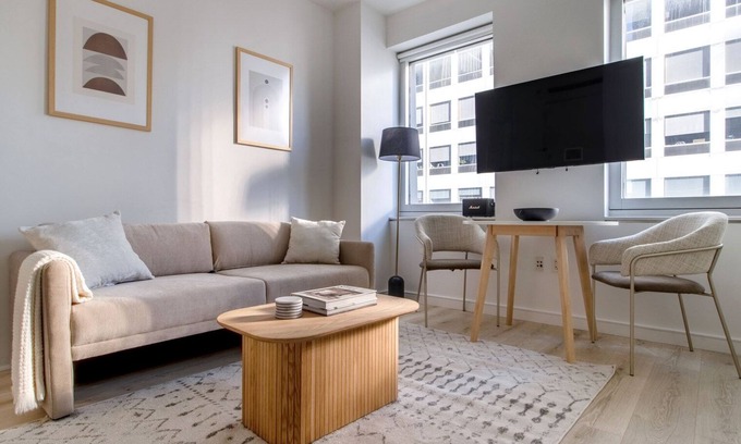 Theater District Apartment | Delightful Midtown West 1BR w/Gym & W/D, nr Bryant Park, by Blueground