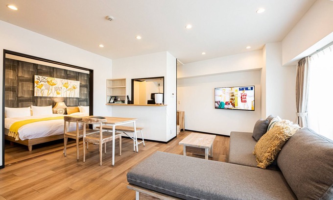 Hakata-ku Apartment | Deluxe Apartment 3 Double Beds 1 Single Bed Room for 7 people/Fukuoka Fukuoka