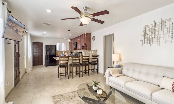 North Mountain House | Desert Getaway w/Stunning Views, Firepit, & Extra Kitchenette!