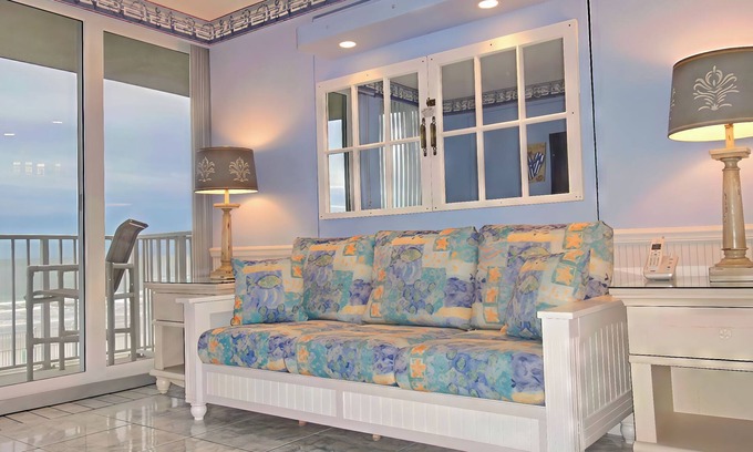 Lenox Park Condo | DIRECT OCEANFRONT CORNER UNIT - OCEAN VIEWS FROM LIVING ROOM AND BEDROOM