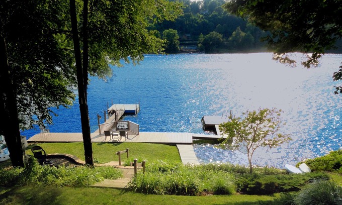 New Milford House | Direct Waterfront on Candlewood Lake, 2 Private Docks, 5 Bedrooms, Sleeps 10