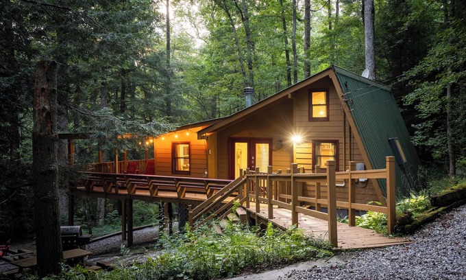 Suches Cabin | Dog-friendly Cabin in Appalachian Mountains! -near AT, firepit, with hot tub!