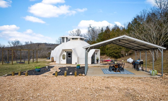 Harrison House | Dome House on Bear Creek - Hot Tub - 20 acres of Bear Creek Frontage - Secluded