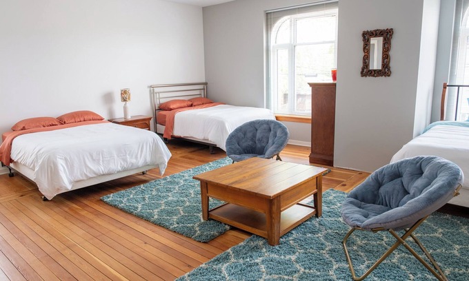 Downtown Kenosha Apartment | Downtown Gem Spacious, Comfortable & Family-Friendly Retreat Above a Coffee Shop