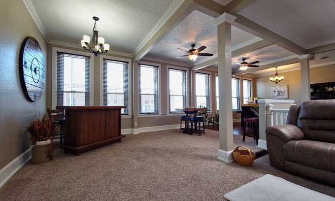 Sidney Condo | Downtown Sidney Loft close to the fun. Renovated historical building with a view