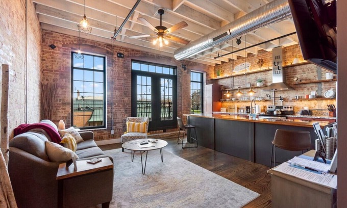 Perryville Apartment | Downtown Urban Loft above Restaurants