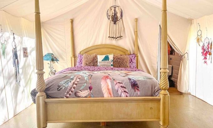 Palisades RV Rental | Dream Catcher Valley Village Luxury glamping tent