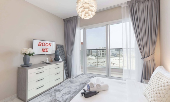 Dubai Apartment | Dubai South Studio for 2 with Swimming Pool!