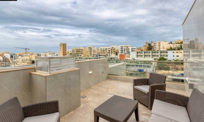 Paceville Apartment | Duplex penthouse in St. Julian's with Views & BBQ