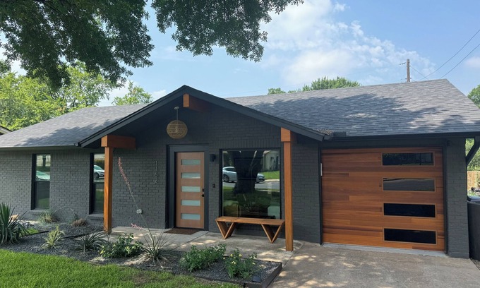 Foster Heights House | East Austin Contemporary w Natural Pool