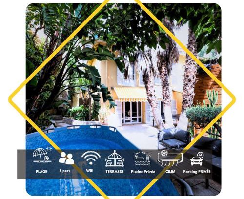 Juan-les-Pins House | Eden Housse Villa, pool, 2 min to beaches