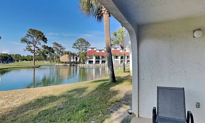 Panama City Beach Condo | Edgewater Villa #901 | Lake View