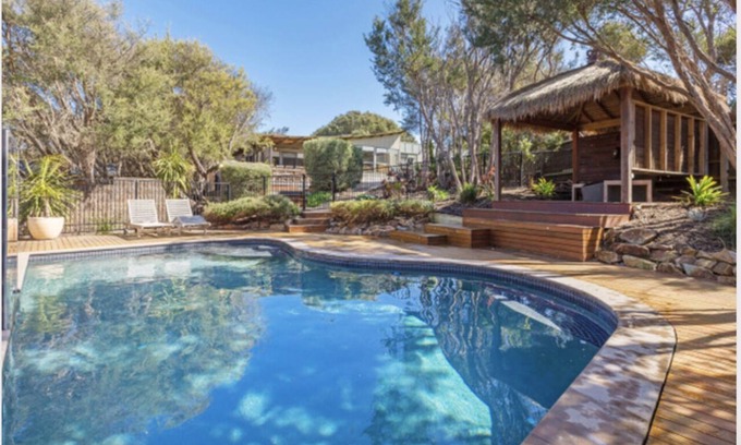 St. Andrews Beach House | Elandra by Ready Set Stay - Outdoor solar heated pool, WIFI, BBQ