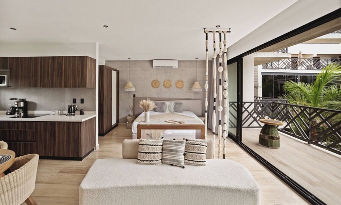 Zama Condo | Elegant 2BR w/King Bed, Pools & Rooftop Terrace, Step's Tulum’s Best Beaches