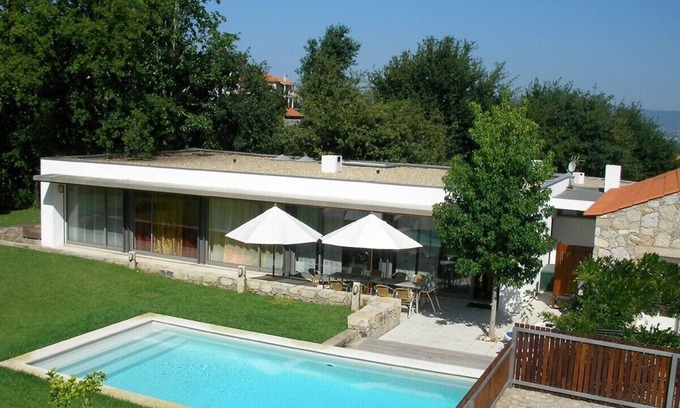Vilarelho Villa | Elegant Villa, Caminha. Pool & large garden. Near market towns & beaches.