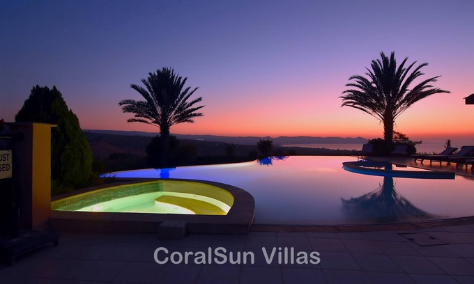 Argaka Villa | Elite, Spectacular Villa Enormous HEATED Pool Gym Excellent Location - Sleeps 15