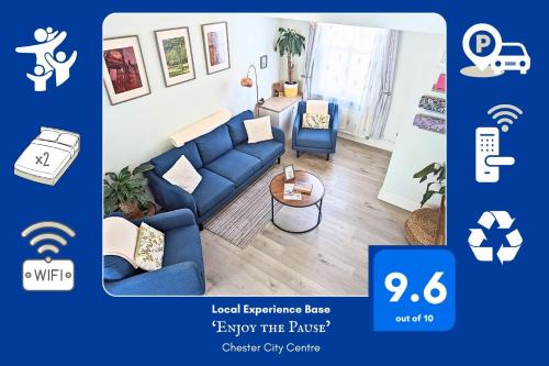Chester House | Enjoy the Pause Holiday Home, A Quiet City Centre, 2 Double Bed, Free Parking, Manchester Airport 50 min drive