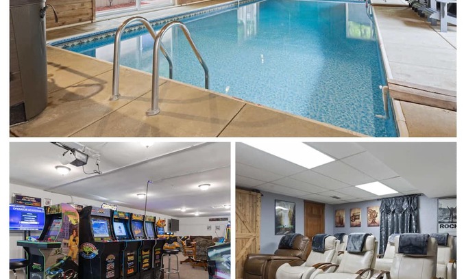 Rockford House | Entertainment Oasis Indoor Pool Spa Arcade Theatre