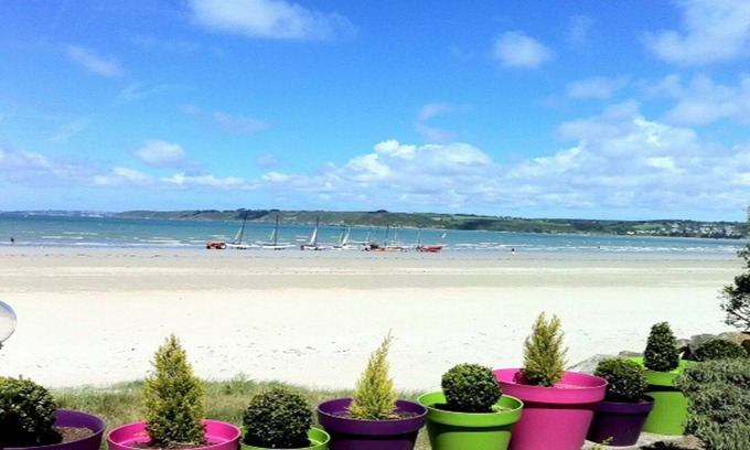 Plestin-les-Greves House | entire house st efflam feet in water direct access to the beach sea view spa option