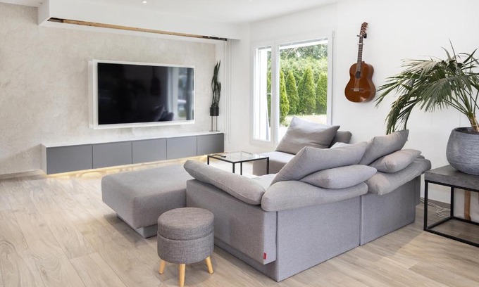Treyvaux Villa | Entire modern villa with outdoor swimming pool!