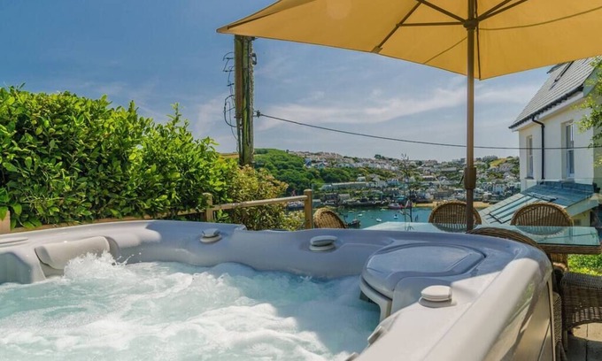 Fowey House | Entire Victorian schoolhouse with hot tub and harbour views
