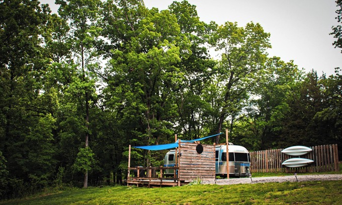 Goreville House | Escape to Nature: Lake of Egypt Airstream Stay with Hiking and Wineries Nearby