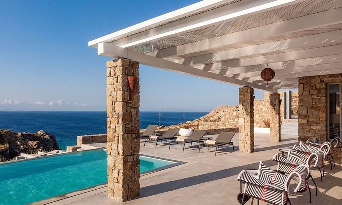 Elia Villa | Exclusive 7 Bedroom Villa with Private Pool, Jacuzzi, Gym, Stunning Sea Views 300 m to Elia Beach