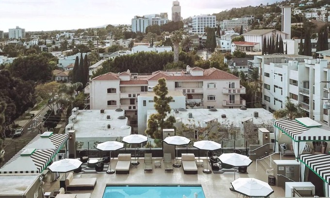 Norma Triangle Hotel | Explore Stunning Views of Los Angeles in Style! Valet Parking, Rooftop Pool!