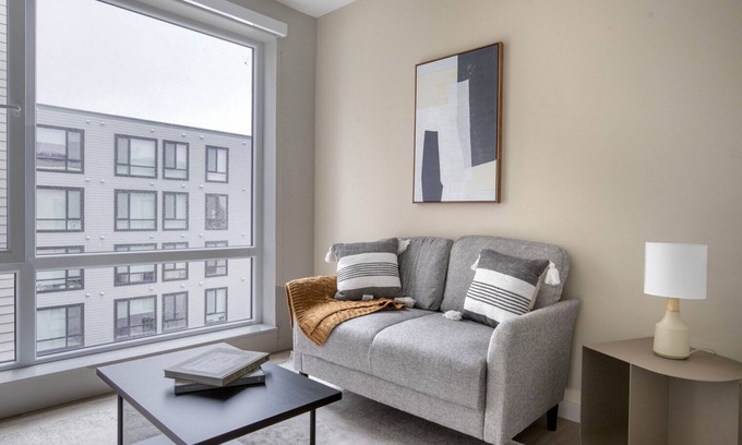 Boston Apartment | Exquisite Brighton Jr 1BR w/Gym & W/D, on the River, by Blueground