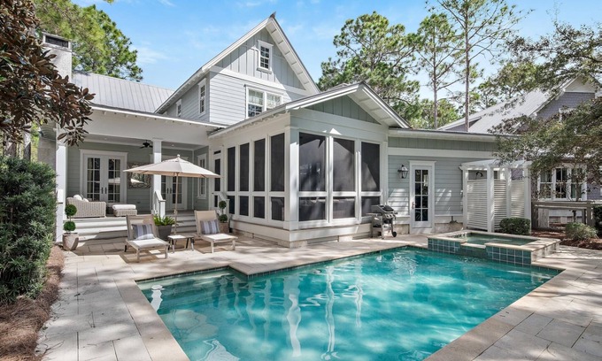 Forest District House | Fall Availability! Private Pool and Hot Tub! Nature! Biking and Swimming!
