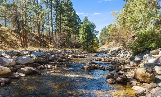 Estes Park Condo | Fall River Escape the Perfect Couples Getaway right on Fall River!